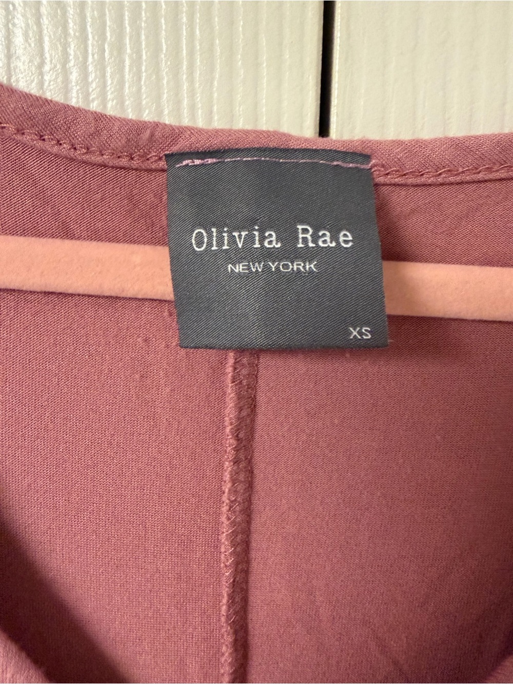 Olivia Rae Dusty Rose V-Neck Short Sleeve Maxi Dress - Picture 2 of 3